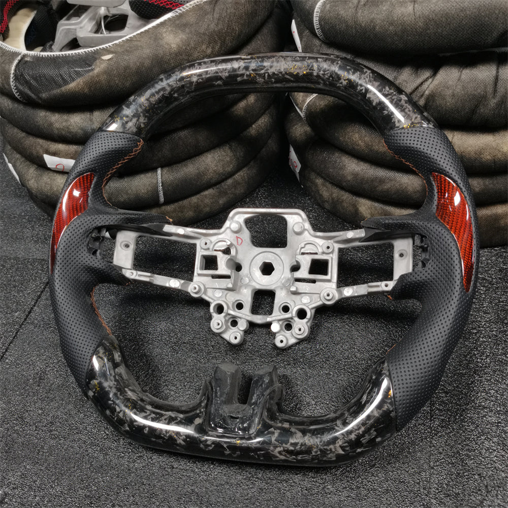 Forged Carbon Fiber Steering Wheel for Ford Mustang S550 2018-2023
