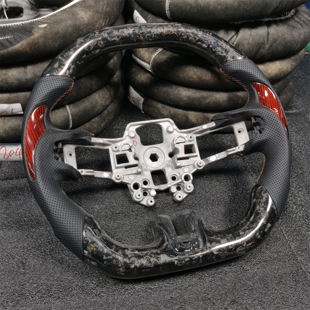 Forged Carbon Fiber Steering Wheel for Ford Mustang S550 2018-2023