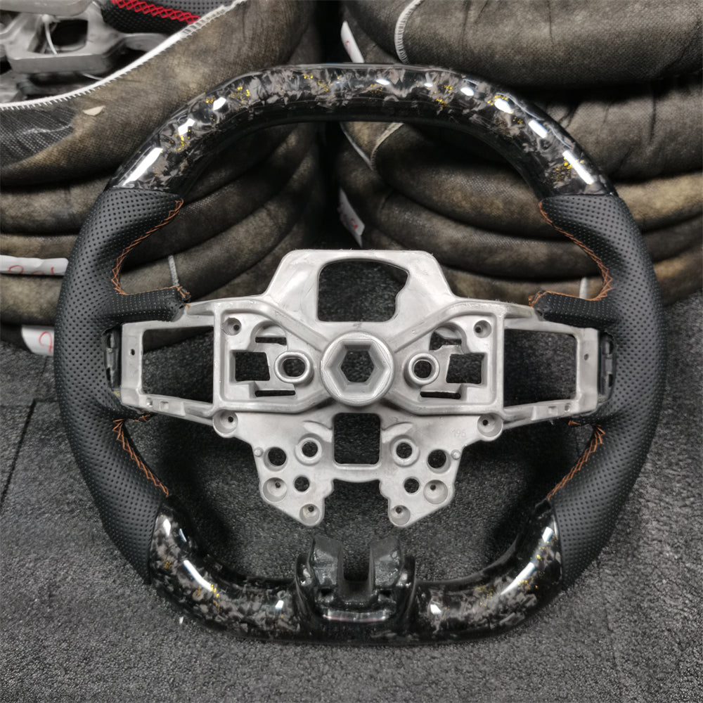 Forged Carbon Fiber Steering Wheel for Ford Mustang S550 2018-2023