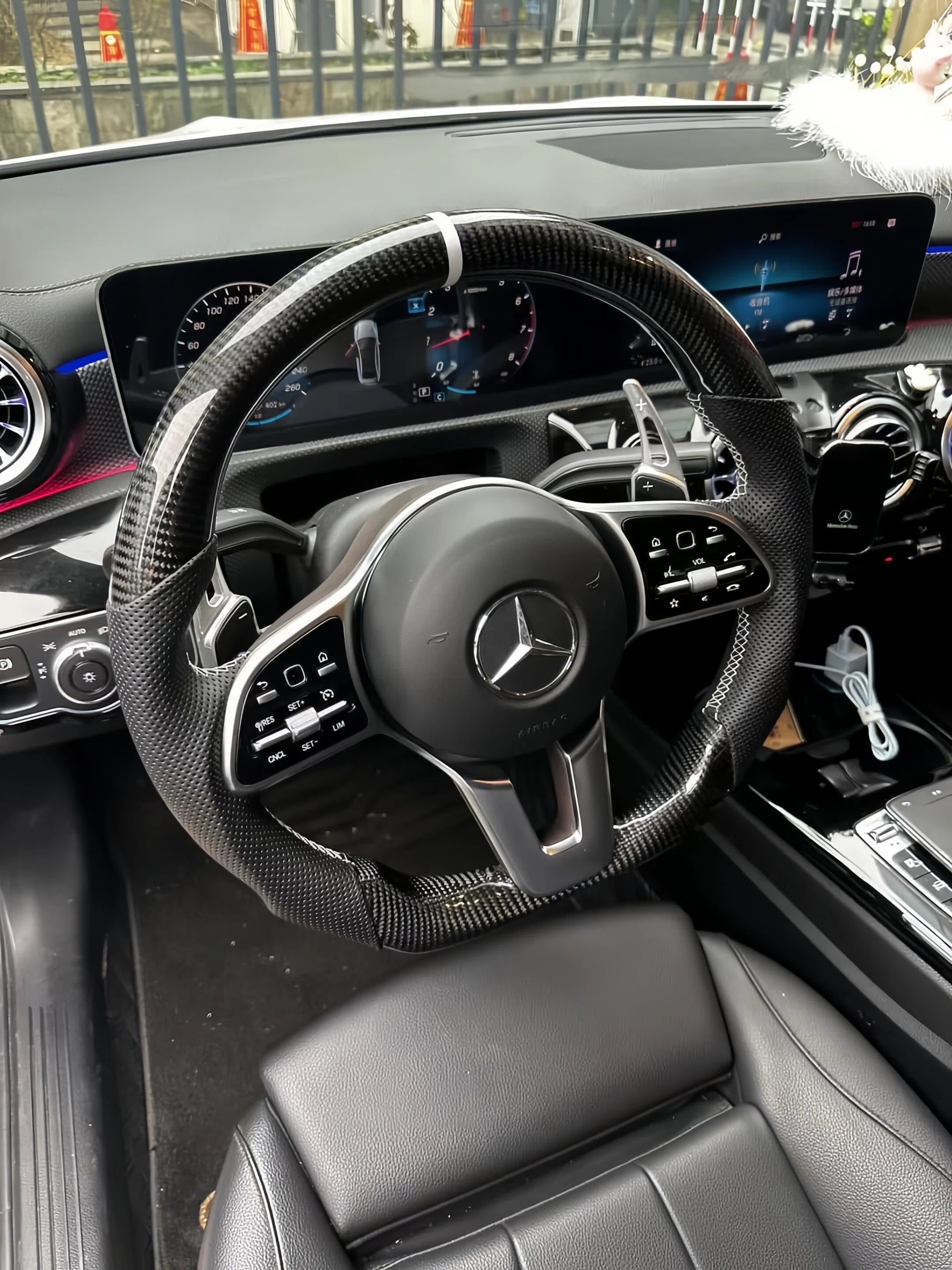 Carbon Fiber Steering Wheel for Mercedes W177 A-Class