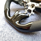 Gloss Black Carbon Fiber Steering Wheel Fits Infiniti Q50 Q50L 2013-2017