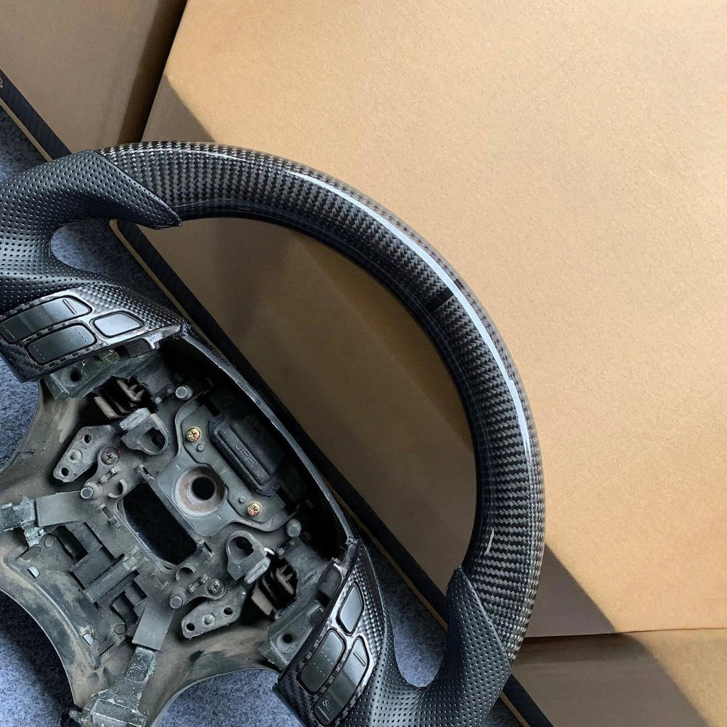 Custom Carbon Fiber Steering Wheel For 7th Gen Accord 2003-2007 LX EX DX V6