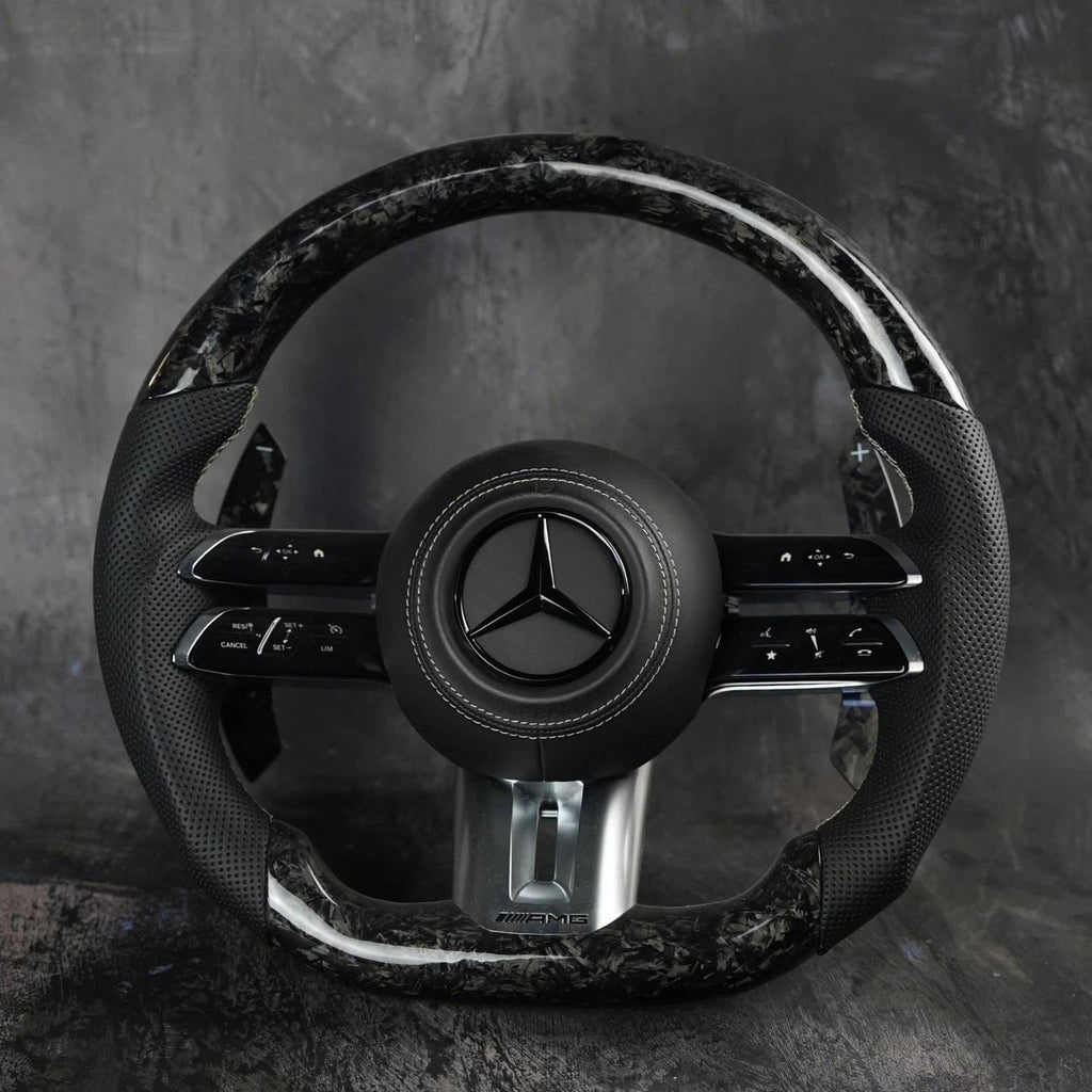 Custom Forged Carbon Fiber Steering Wheel For Mercedes AMG E63