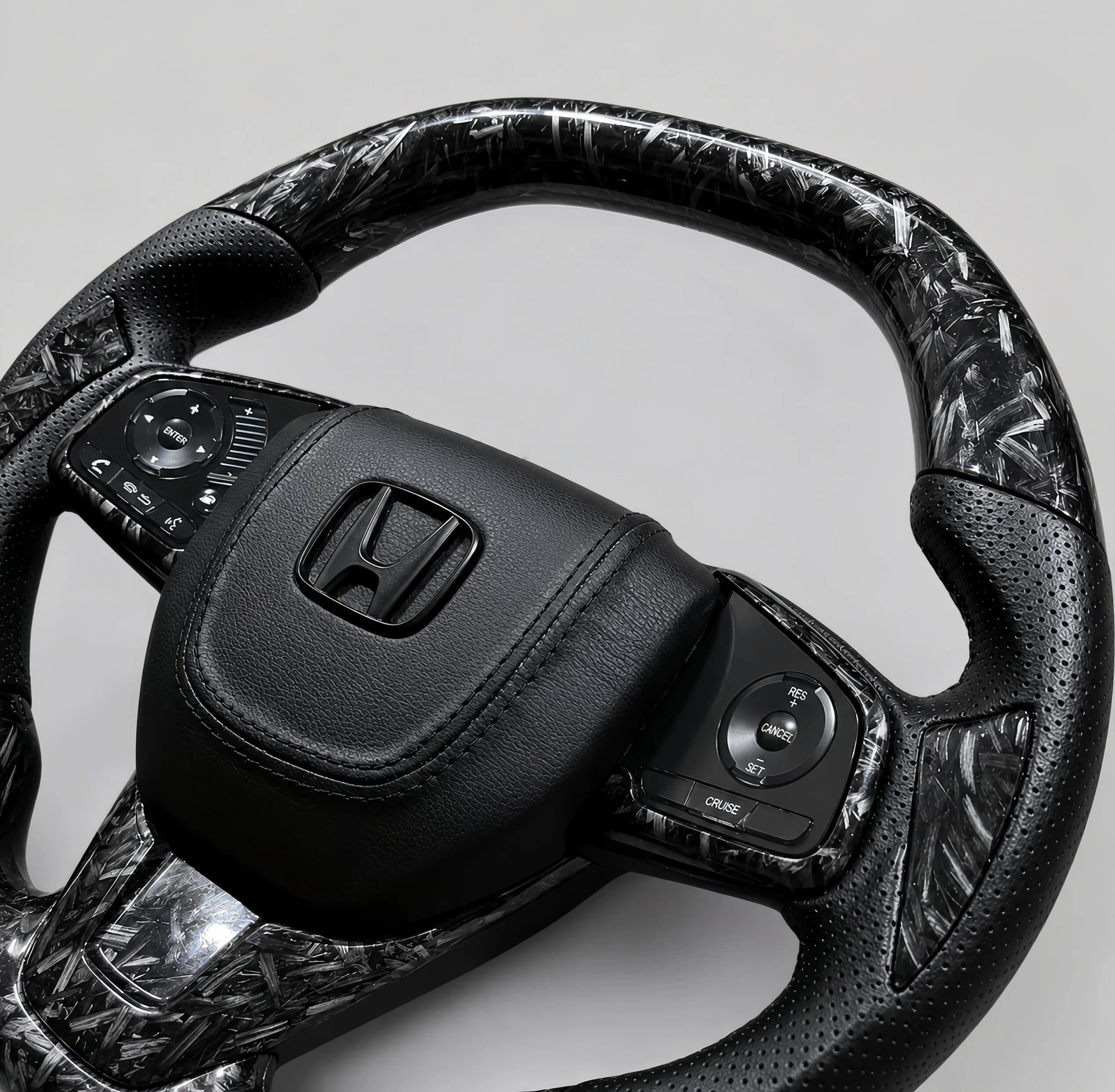 Forged Carbon Fiber Steering Wheel Fits Honda Civic 10th Gen 2016-2021
