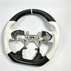 Real Carbon Fiber Custom Steering Wheel White For 2013-2017 Honda Accord 9th