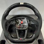 Fit for Audi SQ5 Q7 RSQ8 SQ7 2017+ with Heated LED Carbon Fiber Steering Wheel