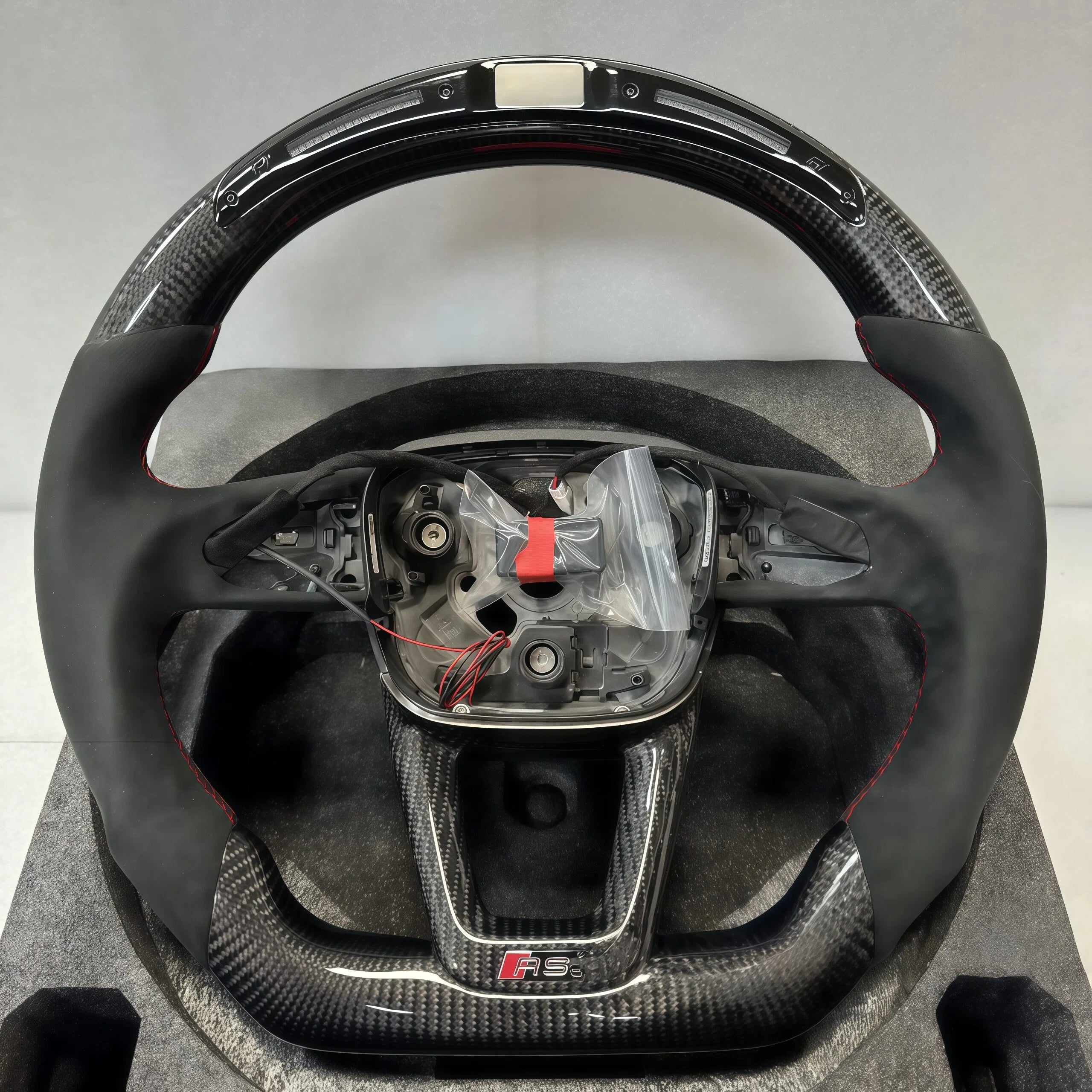 Fit for Audi SQ5 Q7 RSQ8 SQ7 2017+ with Heated LED Carbon Fiber Steering Wheel