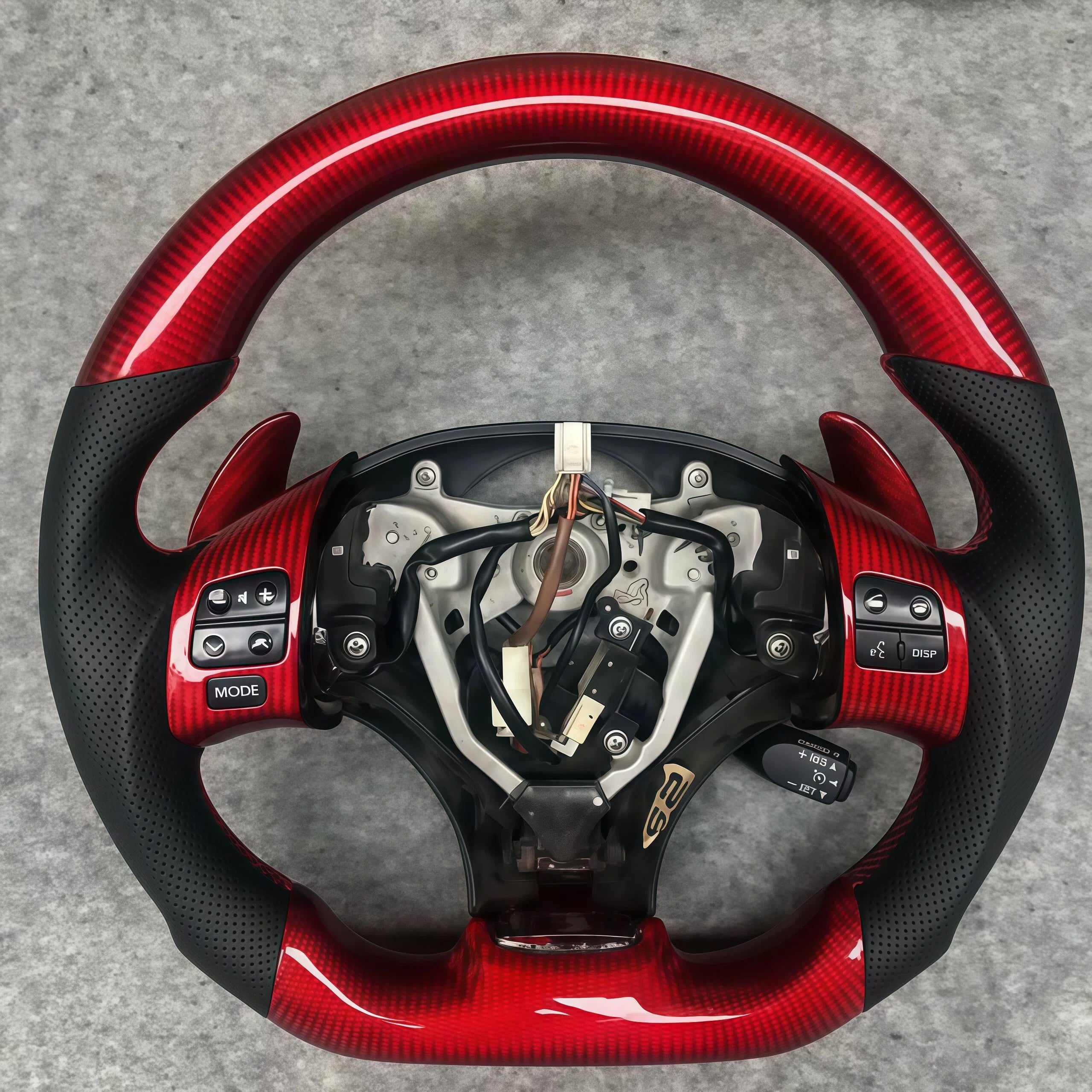 Red Carbon Fiber Steering Wheel Fits Lexus IS250 / IS350