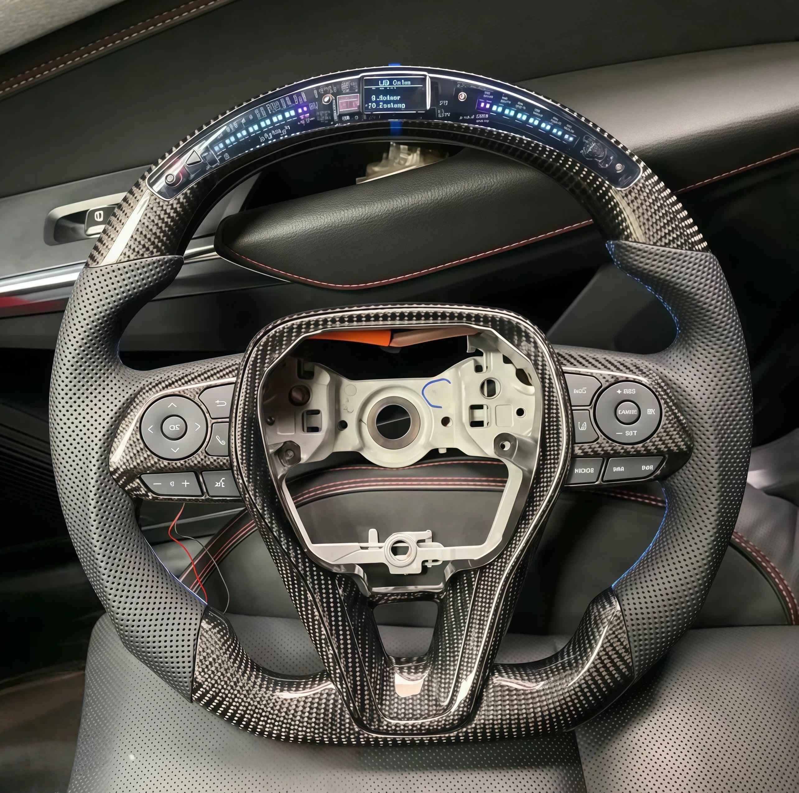 Carbon Fiber LED Steering Wheel for 12th Gen Toyota Corolla