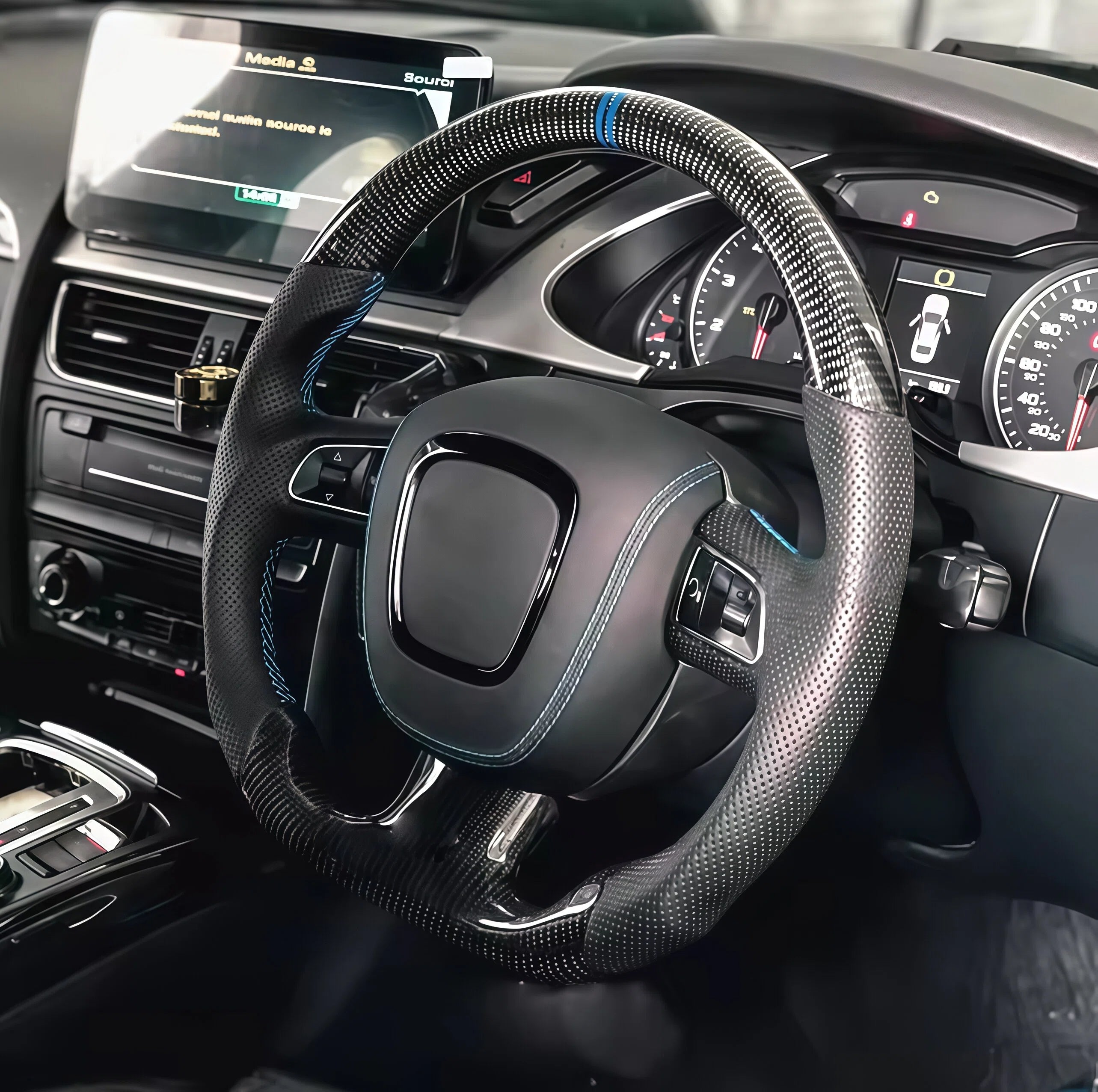Custom Carbon Fiber Steering Wheel for Audi A3/A4/A5/S3/S4/S5 2008-2012