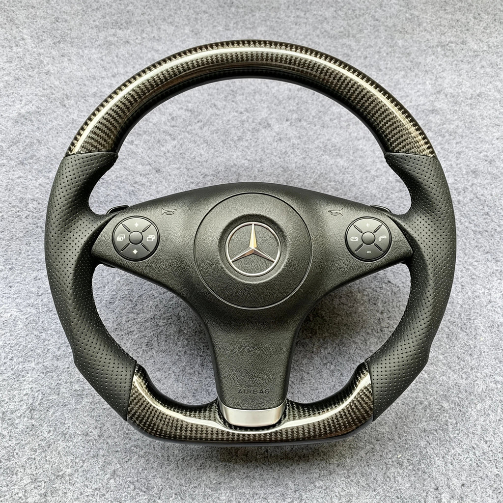 Carbon Fiber Steering Wheel Fits Mercedes Benz C63 AMG