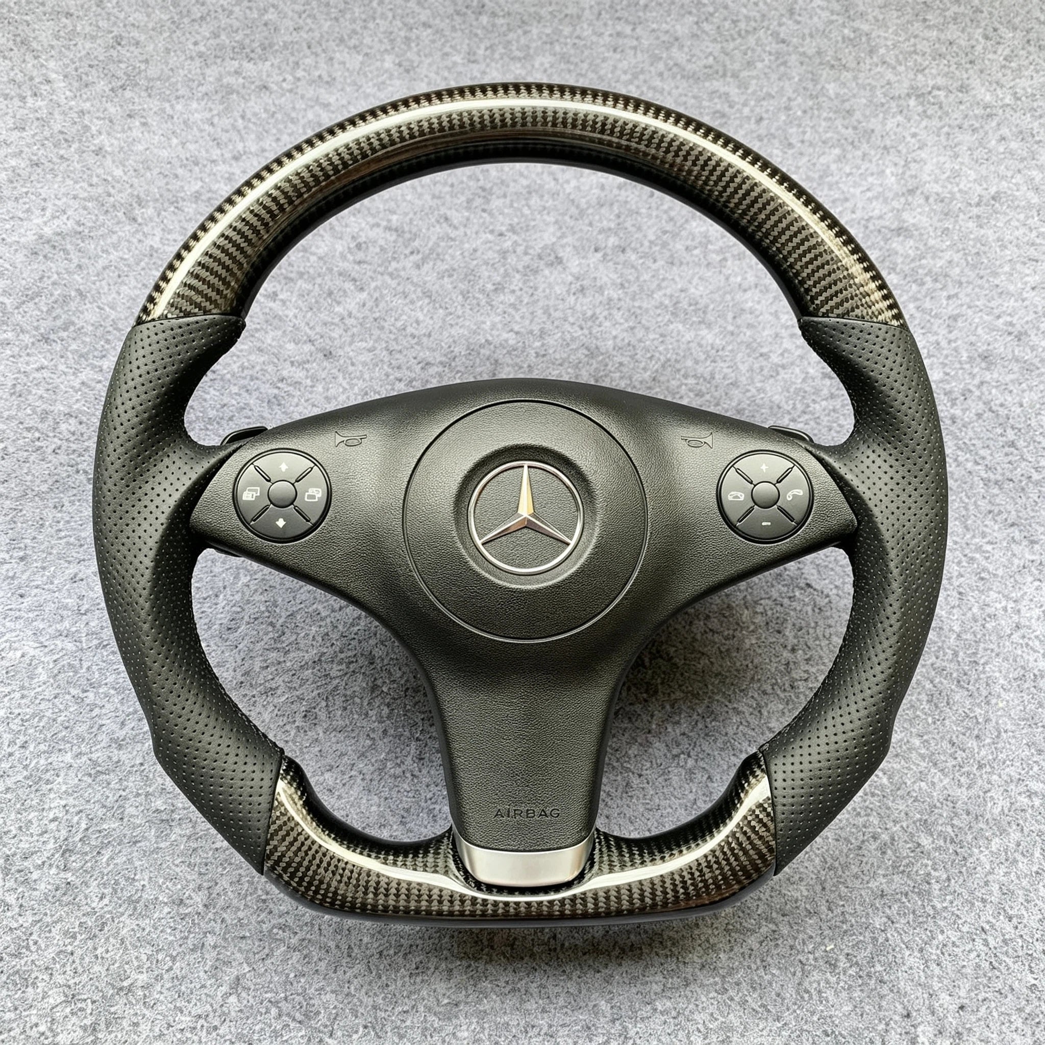 Carbon Fiber Steering Wheel Fits Mercedes Benz C63 AMG