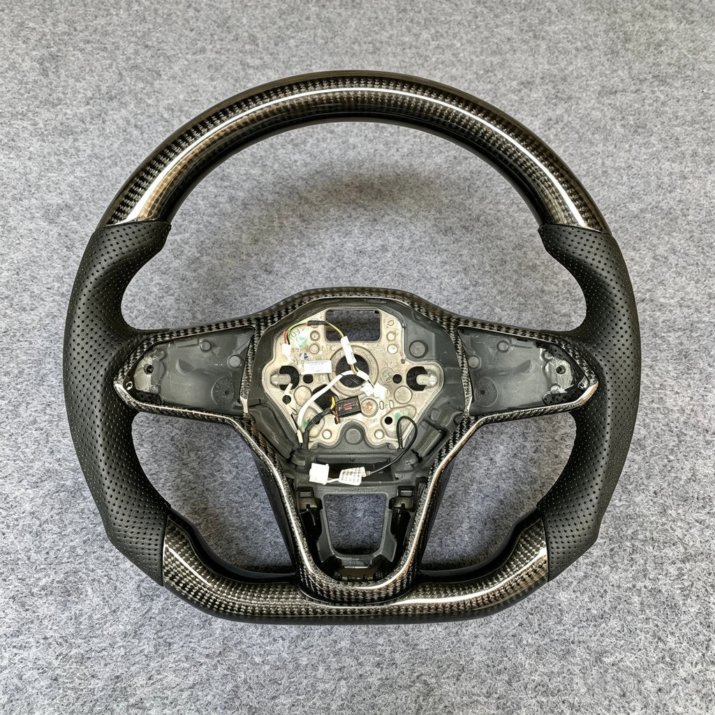 Carbon Fiber Steering Wheel Fits VW MK8 Golf GTI R Jetta 2020-2026