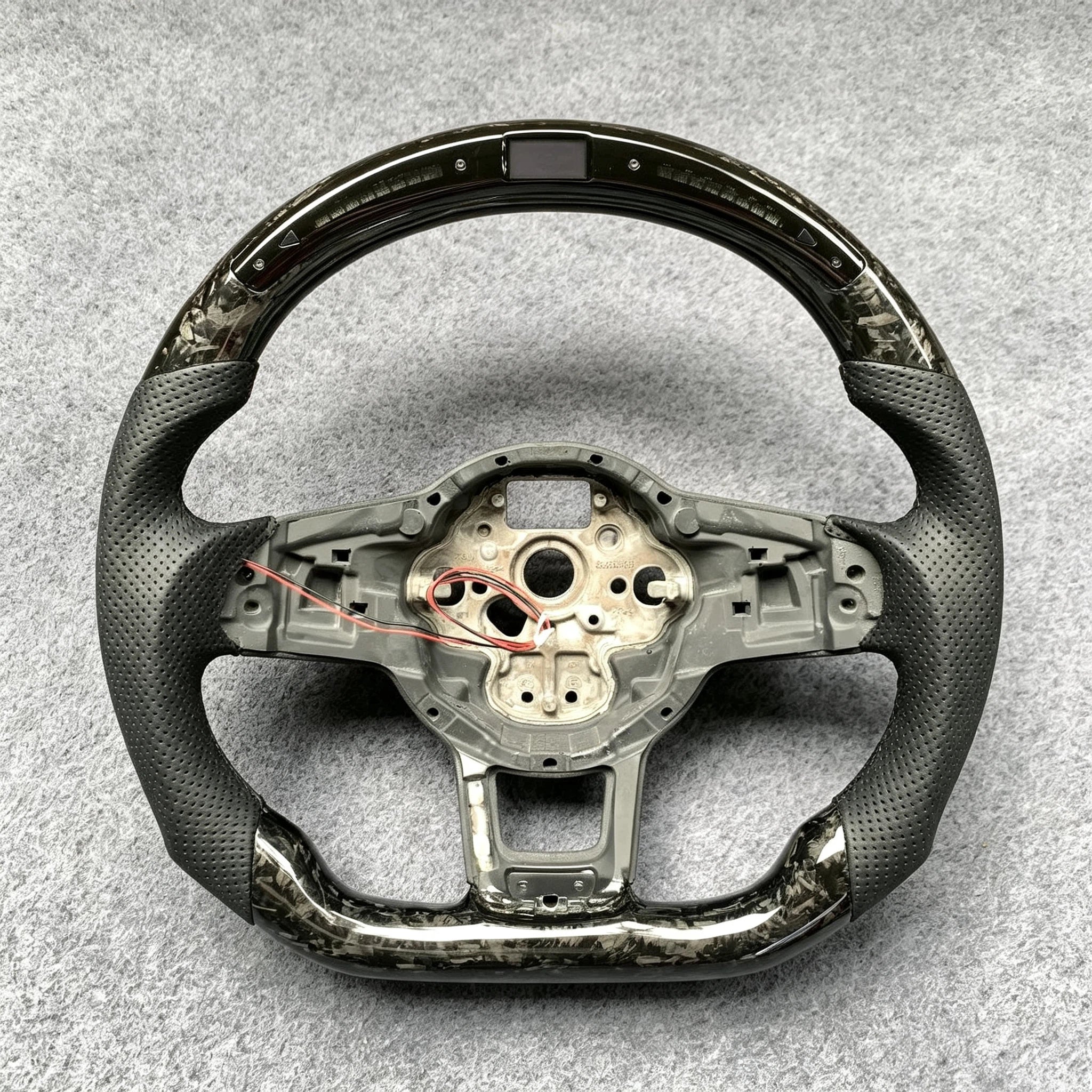 LED Forged Carbon Fiber Steering Wheel Fits VW Mk7 Mk7.5 GTI R Jetta