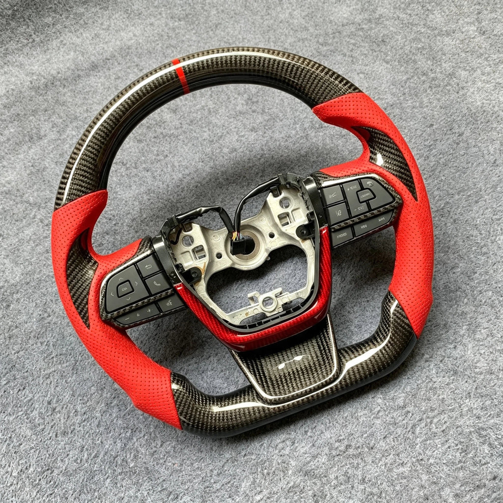 Carbon Fiber Steering Wheel Fits Toyota Highlander Sienna 2020-2026