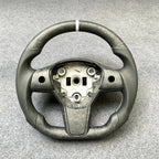 Matte Forged Carbon Fiber Steering Wheel for Tesla Model 3 / Model Y