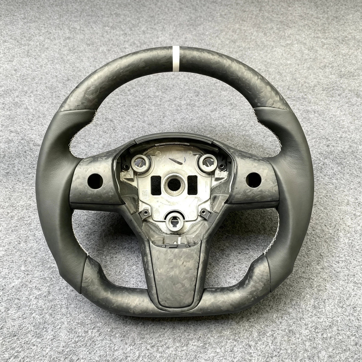 Matte Forged Carbon Fiber Steering Wheel for Tesla Model 3 / Model Y