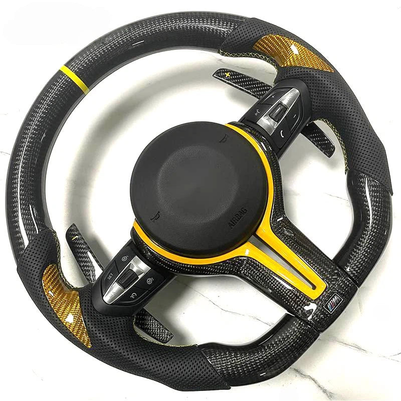 Carbon Fiber Steering Wheel Fits BMW M2 M3 M4 M5 M6, F10 F30 and X1-X6 Series