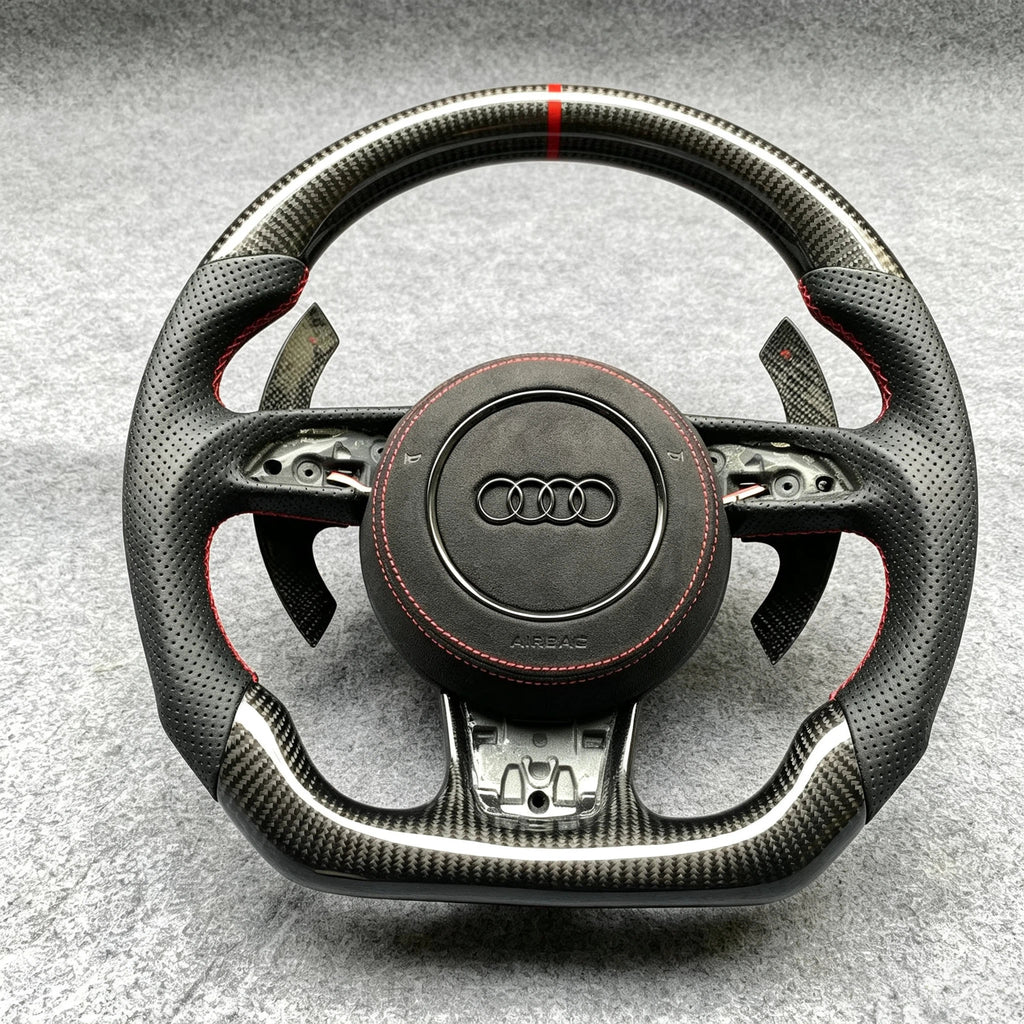 Carbon Fiber Steering Wheel Fits Audi RS3 RS4 RS5 RS6