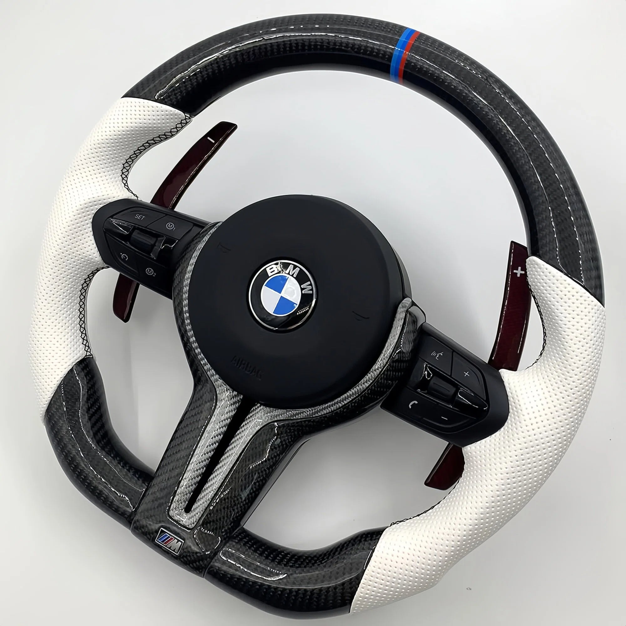 BMW F-Chassis Carbon Fiber Steering Wheel, Fits 3/4/5/6/7 Series & X3-X6