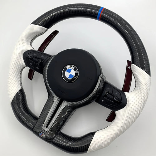 BMW F-Chassis Carbon Fiber Steering Wheel, Fits 3/4/5/6/7 Series & X3-X6
