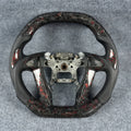 Black leather red forged carbon fiber steering wheel for 2008-2012 Honda Accord