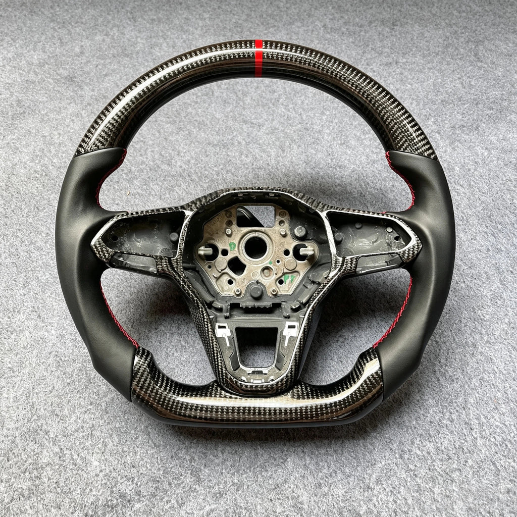 Carbon Fiber Steering Wheel Fits VW Golf MK8 Jetta