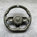 LED Forged Carbon Fiber Steering Wheel Fits VW Mk7 Mk7.5 GTI R