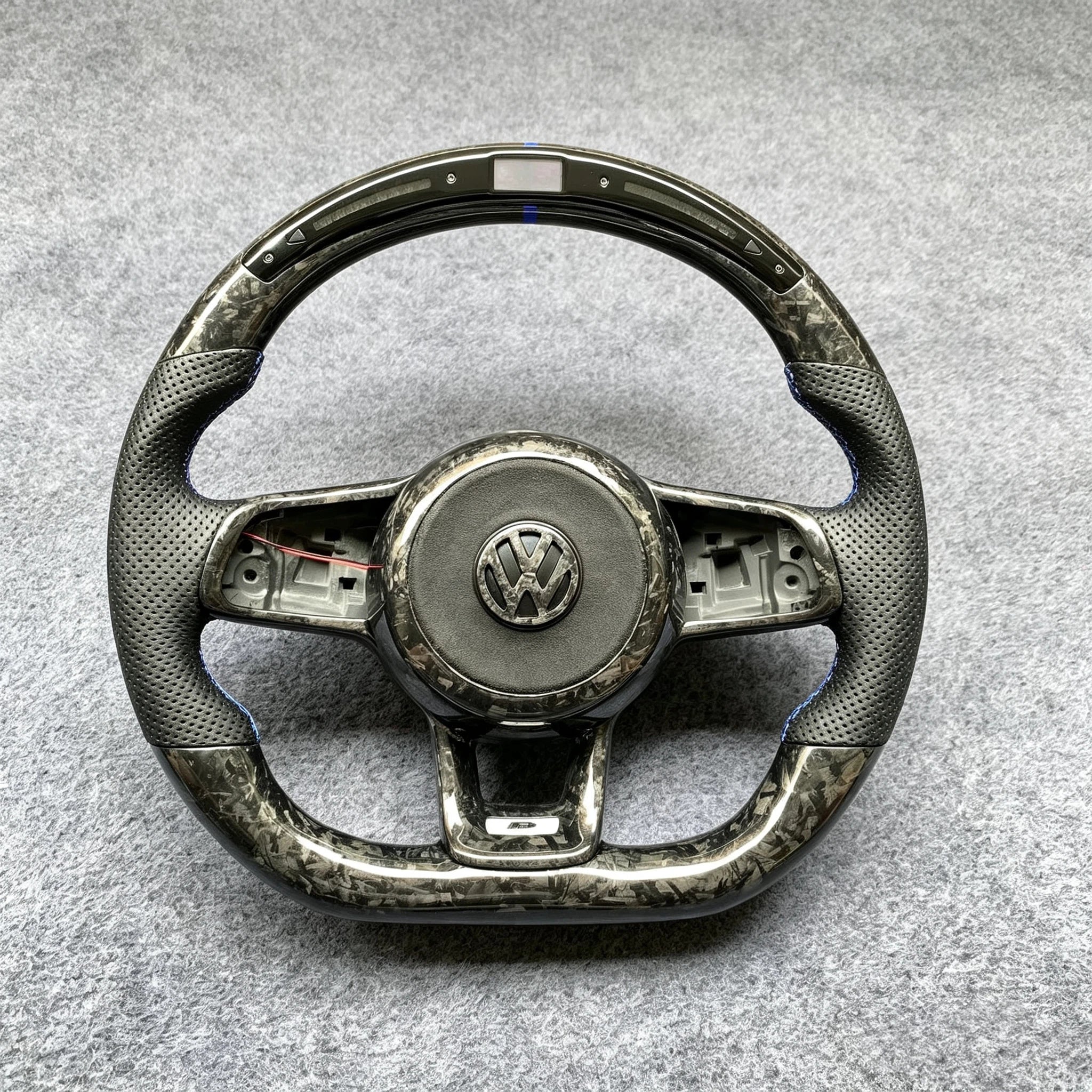 LED Forged Carbon Fiber Steering Wheel Fits VW Mk7 Mk7.5 GTI R