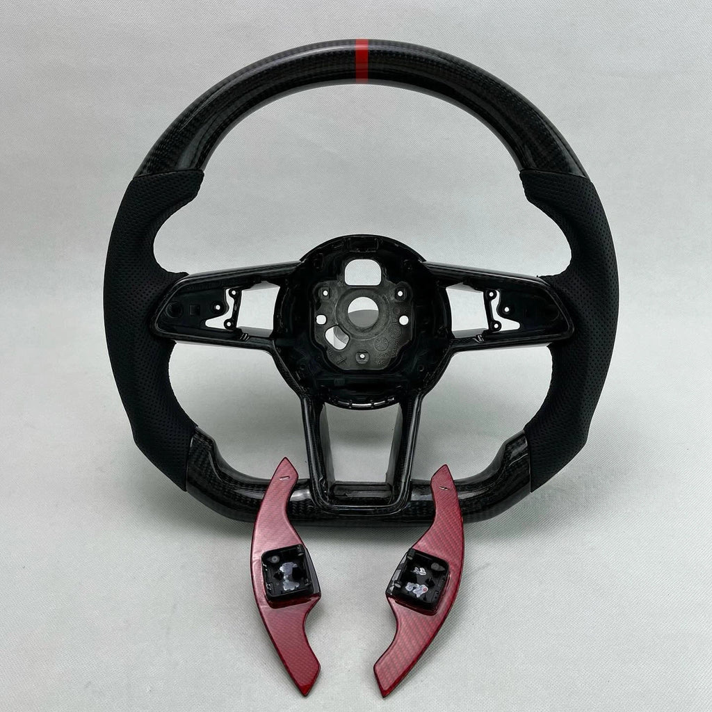 Real Carbon Fiber Steering Wheel For Audi 2018 R8 V10 Performance