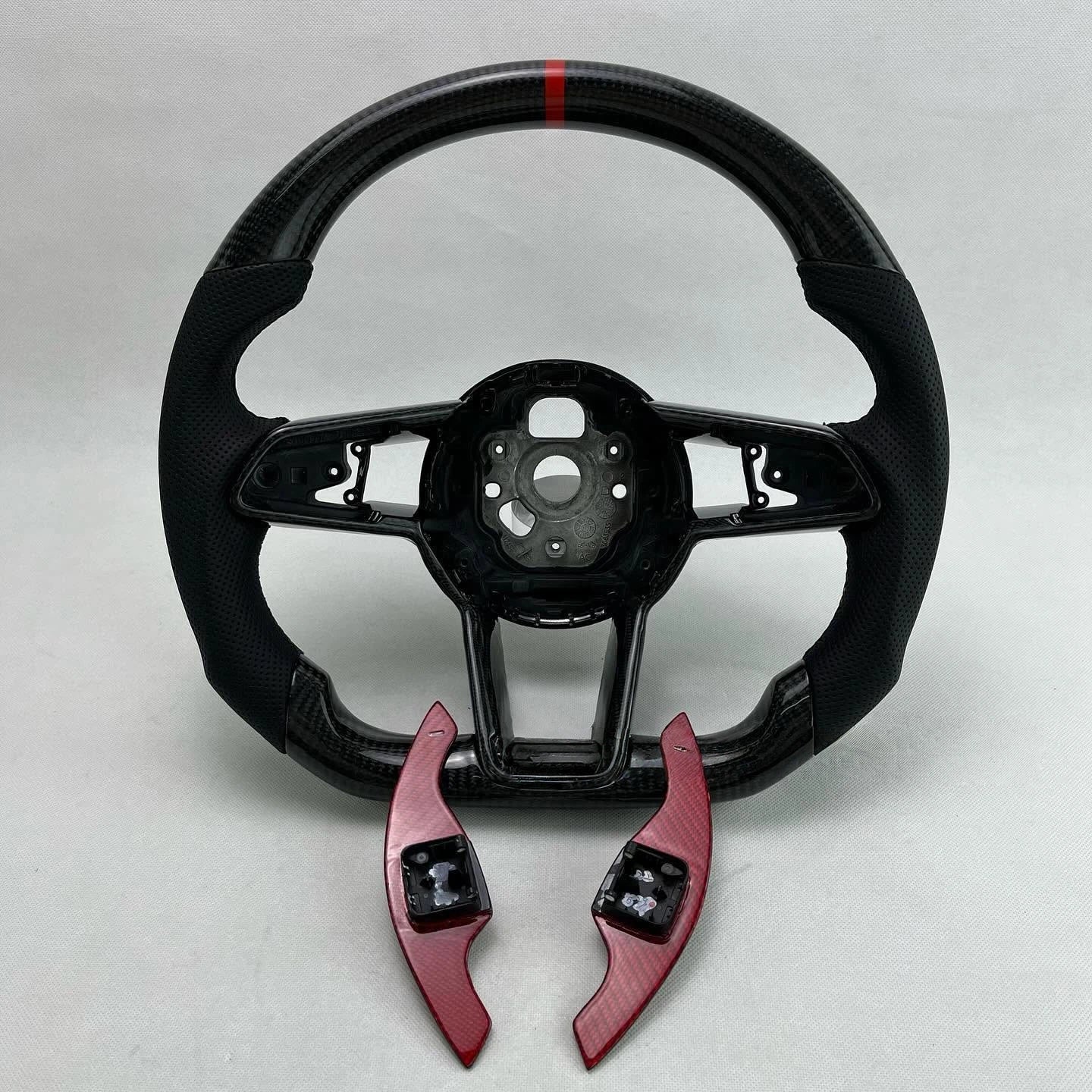 Real Carbon Fiber Steering Wheel For Audi 2018 R8 V10 Performance