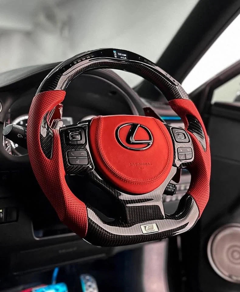 LED Carbon Fiber Steering Wheel Fits Lexus NX