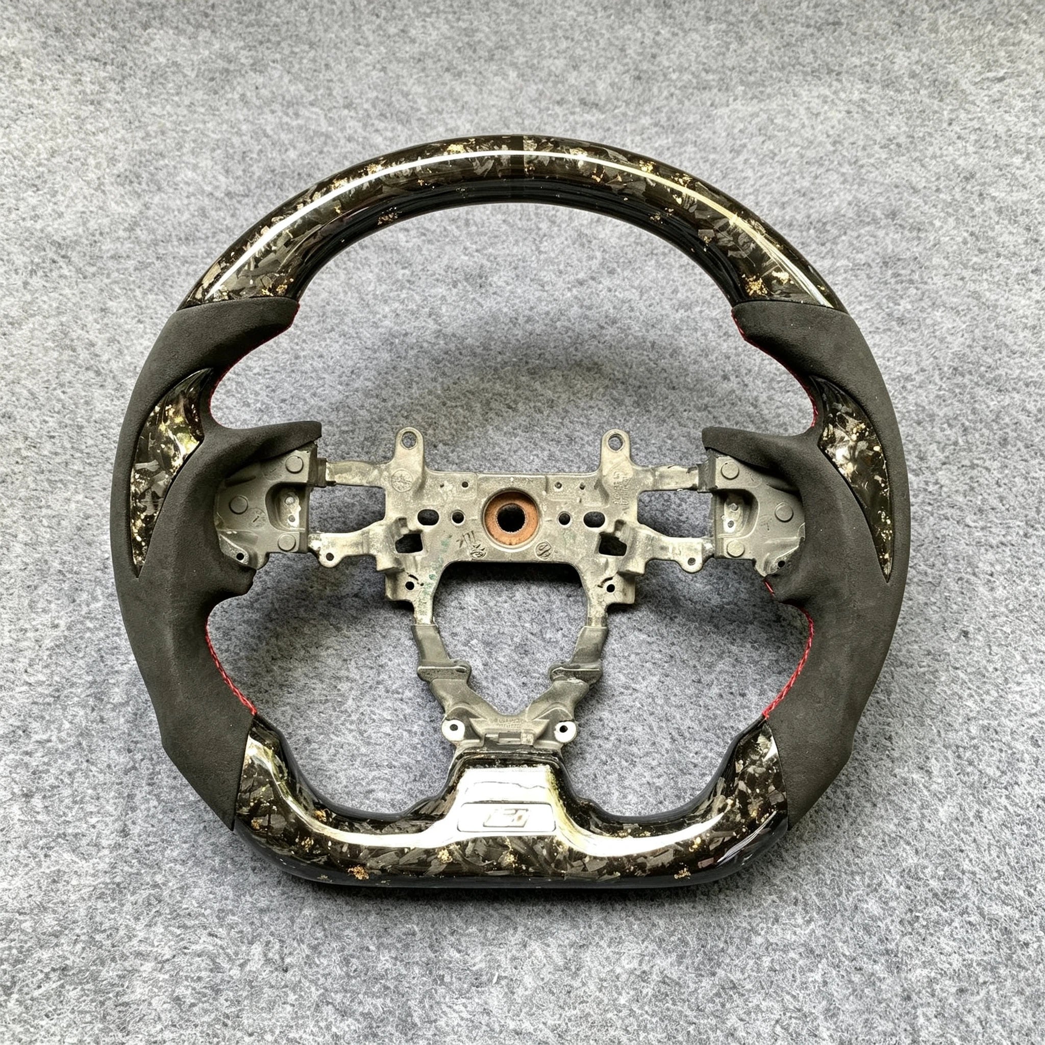 Gold Forged Carbon Fiber Steering Wheel Fits Honda 9th Gen Civic