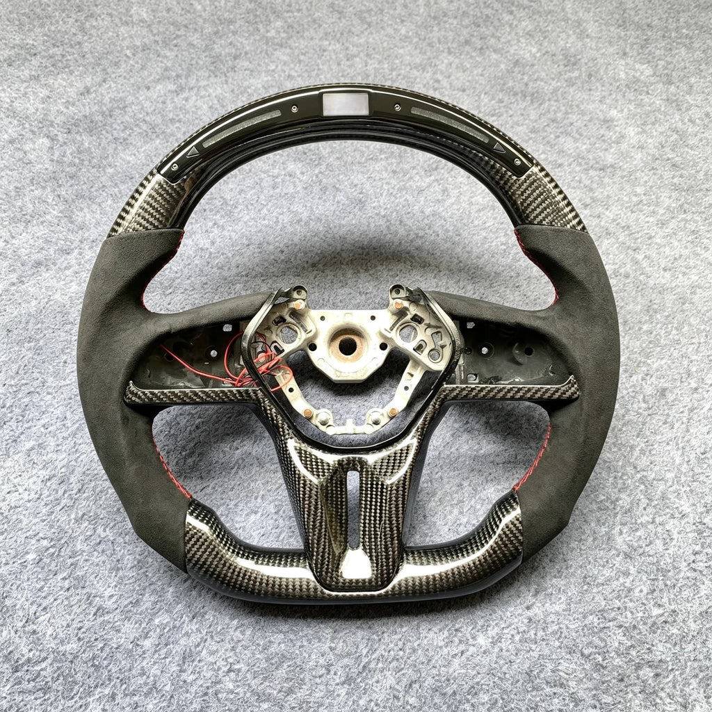 LED Carbon Fiber Steering Wheel Fits Nissan GT-R R50 2017-2025