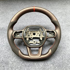 Matte Red Wire Carbon Fiber Steering Wheel For 11th Gen Honda Civic