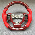 Red & Black Carbon Fiber Steering Wheel Fits Lexus IS 250 350 300 F 2014-2026