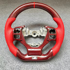 Red & Black Carbon Fiber Steering Wheel Fits Lexus IS 250 350 300 F 2014-2026