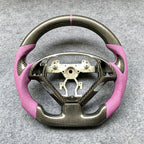 Purple Perforated Leather Carbon Fiber Steering Wheel Fits Infiniti G37 2007-2015