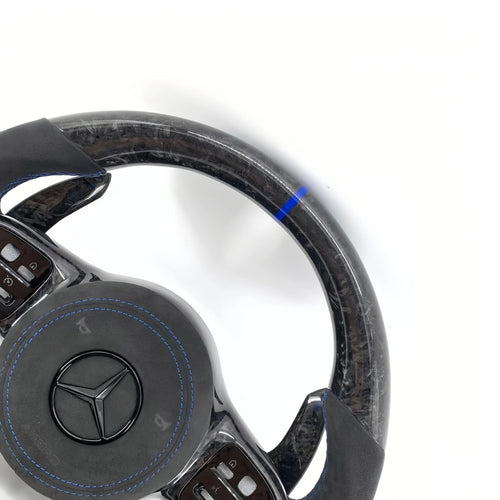 809 AMG Alcantara Carbon Fiber Steering Wheel for Mercedes W205 C-Class, W213 E-Class, X253 GLC & C257 CLS