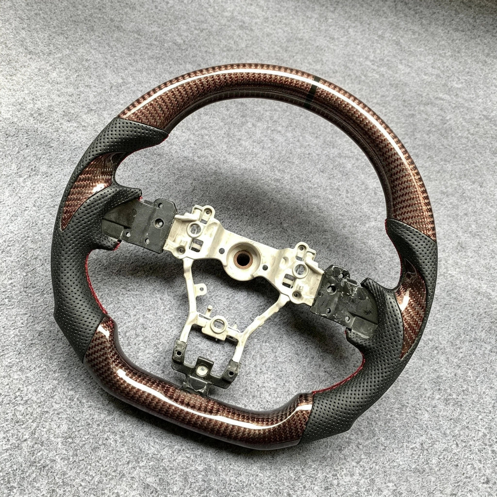 Red Carbon Fiber Steering Wheel Fits Subaru WRX STI 2015-2021