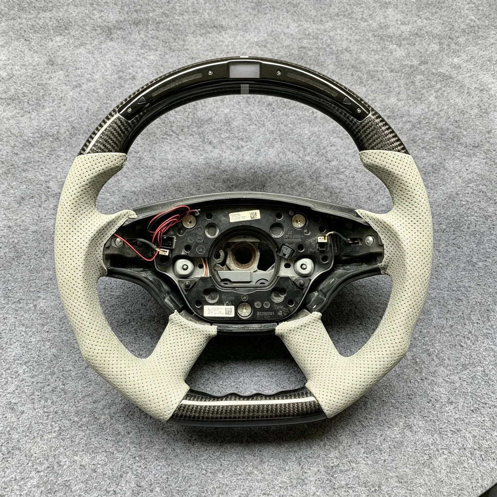 LED Carbon Fiber Steering Wheel Fits Mercedes W211 C219 SL500