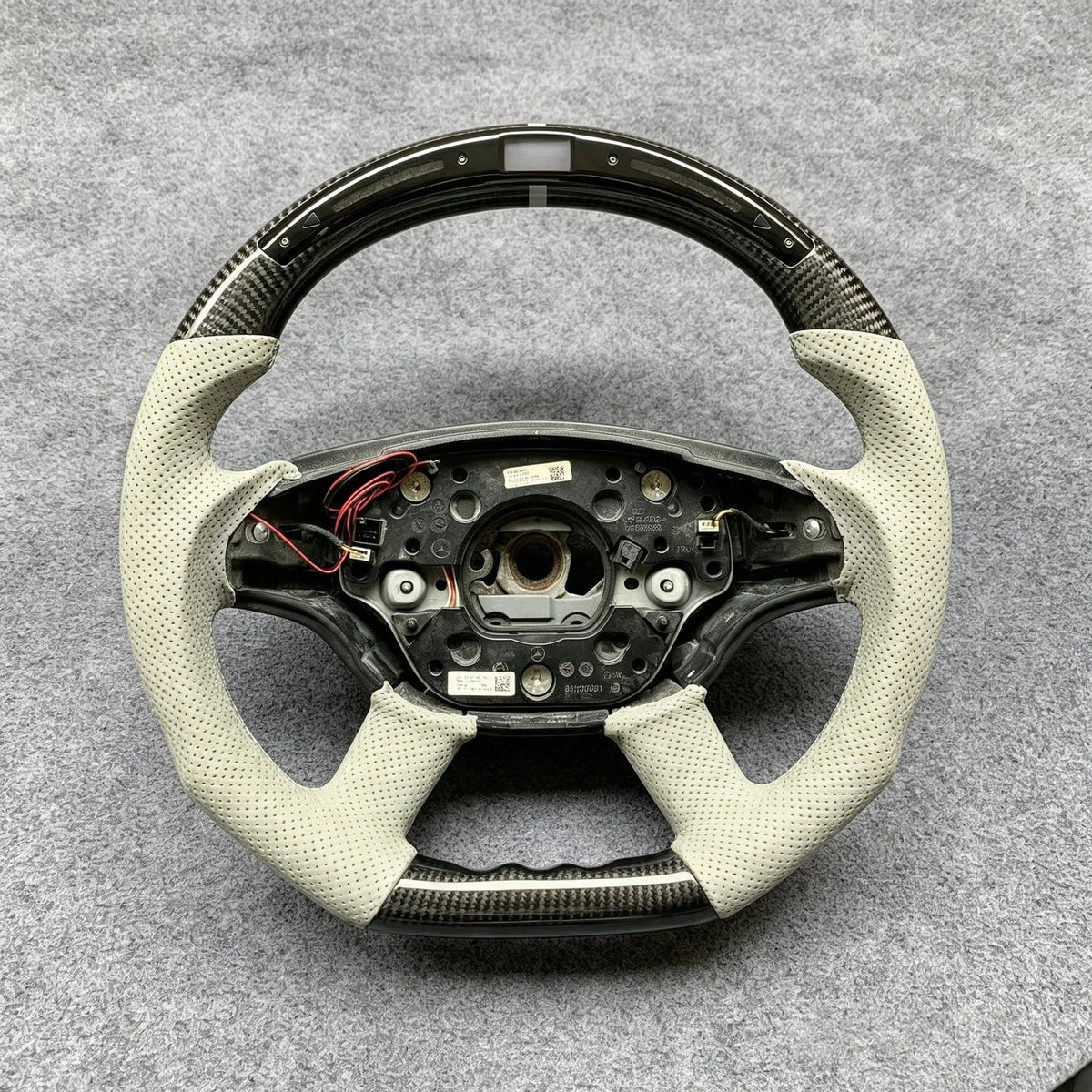 LED Carbon Fiber Steering Wheel Fits Mercedes W211 C219 SL500