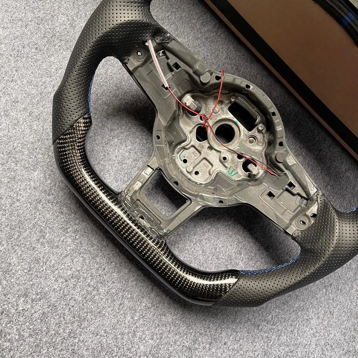 LED Carbon Fiber Steering Wheel Fits VW MK7 GTI R Jetta