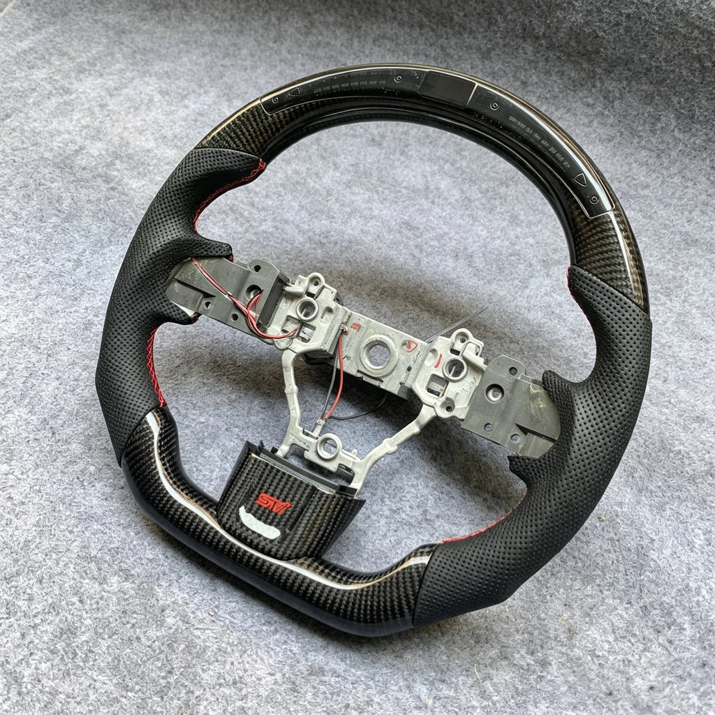 LED Carbon Fiber Steering Wheel Fits Subaru WRX / STI 2015+