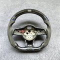 LED Blue Forged Carbon Fiber Steering Wheel Fits Volkswagen MK7 GTI Golf R