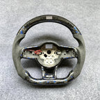LED Blue Forged Carbon Fiber Steering Wheel Fits Volkswagen MK7 GTI Golf R