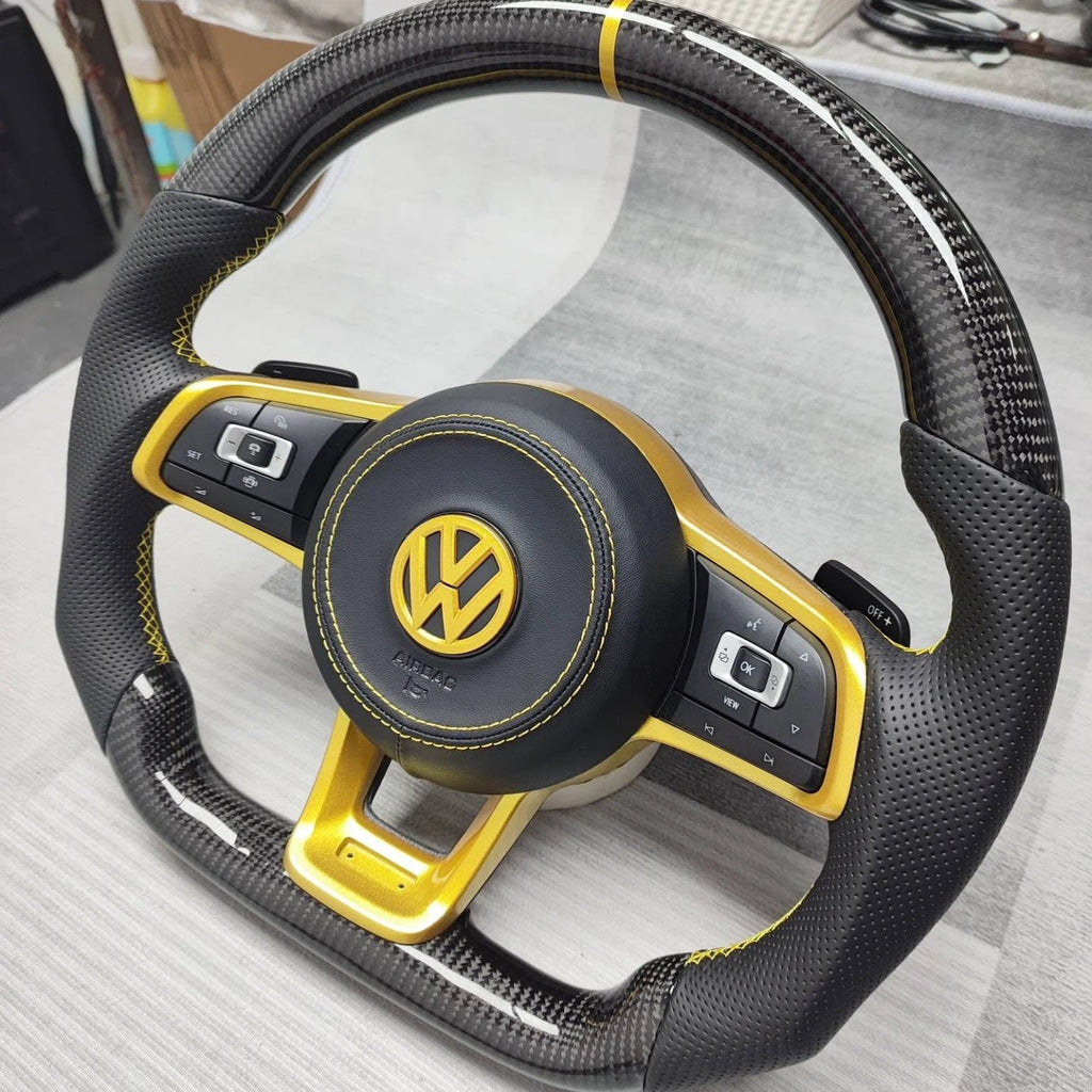 Custom Carbon Fiber Steering Wheel for VW Golf MK7 GTI / Golf R