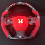 LED Carbon Fiber Steering Wheel For Honda Civic Type R FK8 (2017–2021)