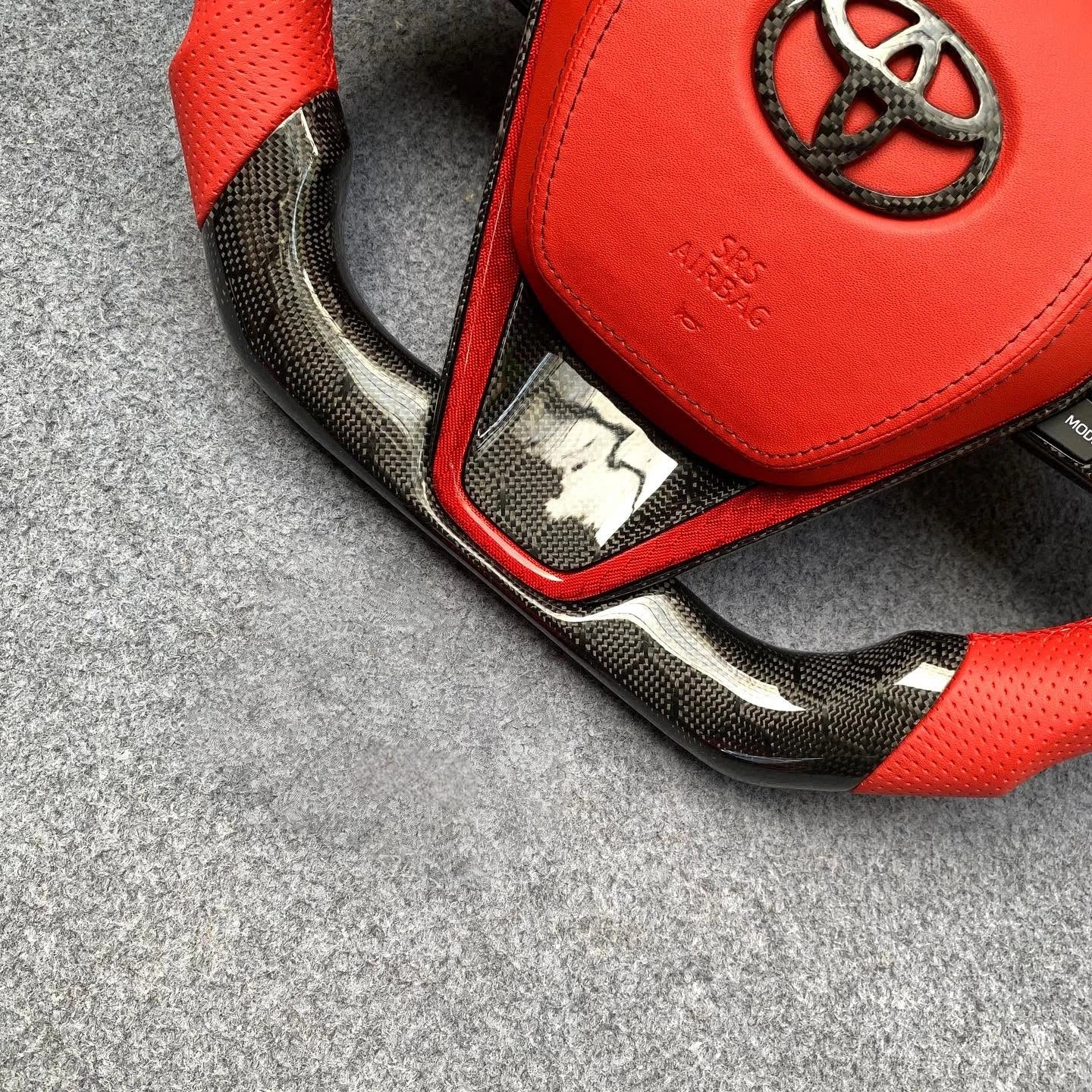 Honeycomb Carbon Fiber Steering Wheel Fits Toyota Camry 8th Gen