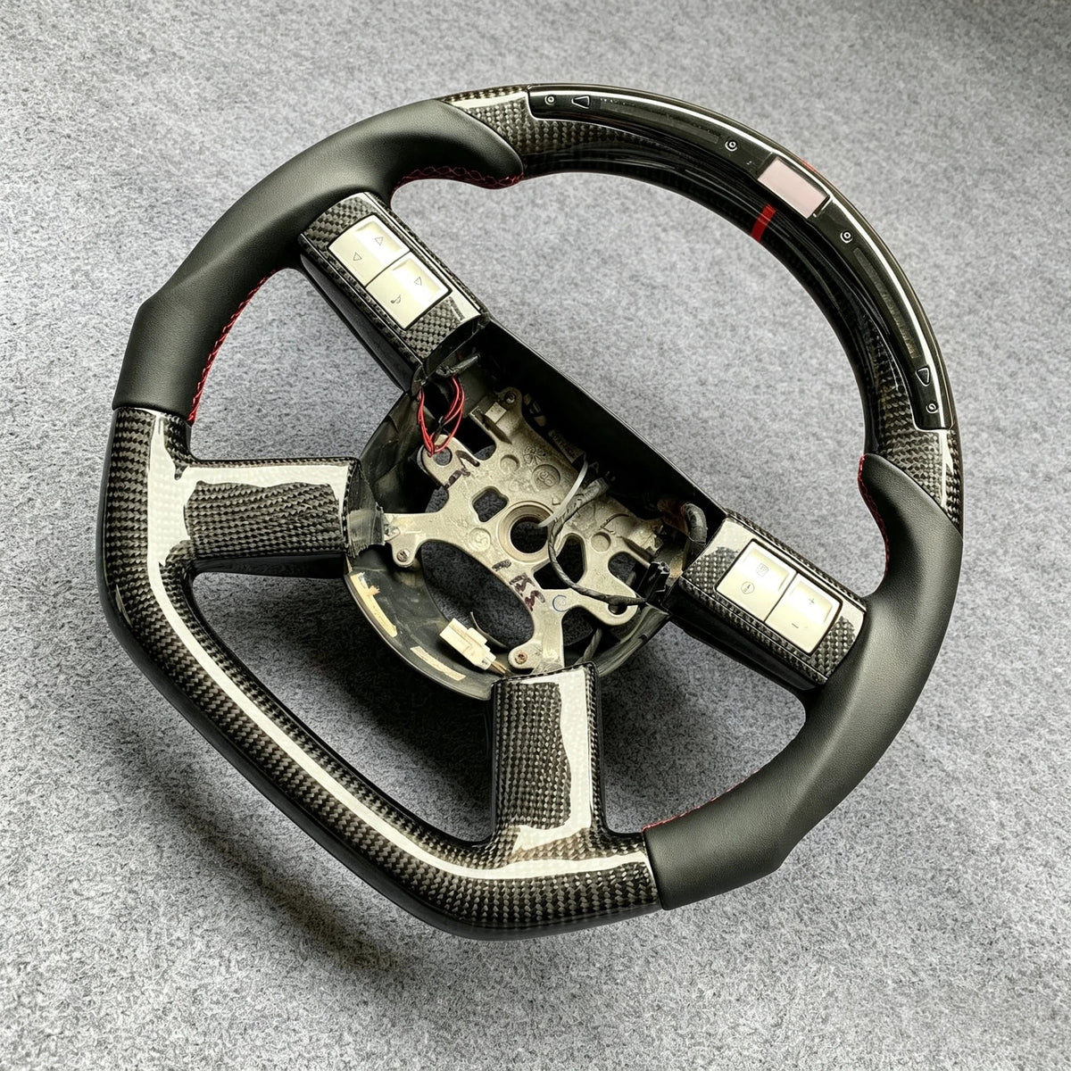 LED Carbon Fiber Steering Wheel Fits 2005-2010 Dodge Charger Challenger Chrysler 300 C SRT
